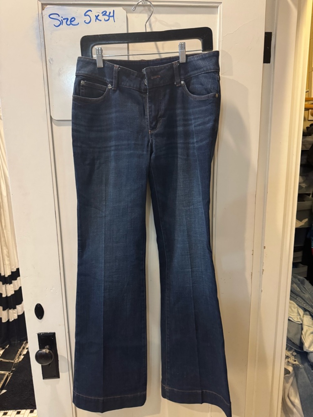 Wrangler Women’s Dark Blue Flare Jeans Long